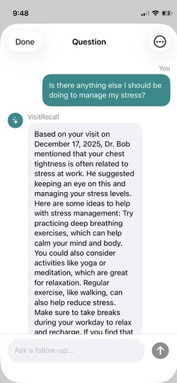 AI chat grounded in your visits